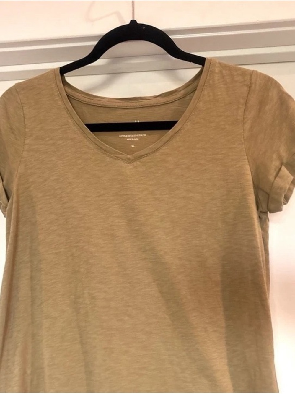J. Jill Short Sleeve V-Neck Tee in Tan - Picture 3 of 12